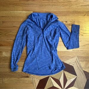 LuluLemon Women's Blue Quarter-Zip Top